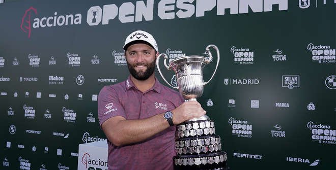 El golfista español John Rahm, ganador del Acciona Open de España presented by Madrid 2022