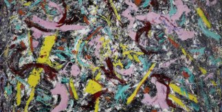 Jackson Pollock. Figura sin forma, 1953. Óleo y pintura esmaltada sobre lienzo, 130 x 195.5 cm © Museum Ludwig, Cologne/ Préstamo permanente de la Fundación Peter e Irene Ludwig 1985