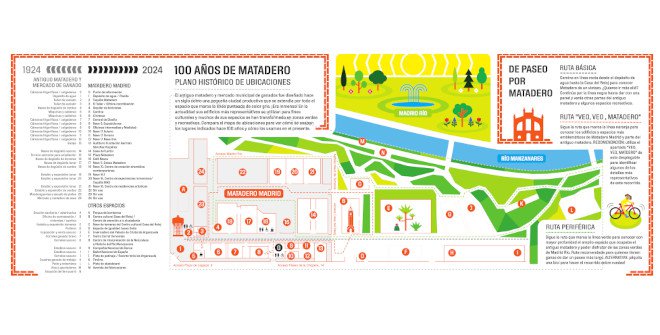 Plano Matadero Madrid: Ciudad Cultural. Diseñado por la ilustradora y artista visual Daniela Martagón