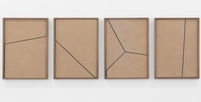 Irma Álvarez - Laviada Idea as Model 3. 2020. Cartulina, cartón, mansonia, cristal museo. 44,5 x 32,5 cm c/u. Cortesía Irma Álvarez – Laviada y Galería Luis Adelantado. Foto: David_Zarzoso. Cortesía Galería Luis Adelantado © Irma Álvarez-Laviada