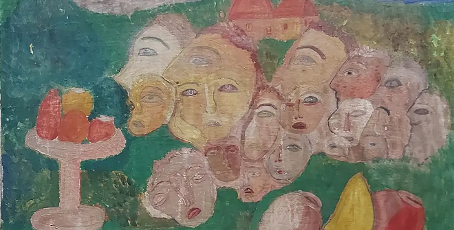 Bodegón con caras Nanda Papiri (detalle)