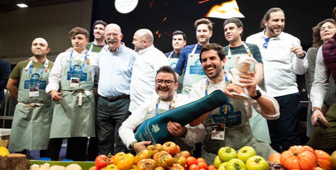 La croqueta de jamón del restaurante Quinqué, ganadora de la décima edición del tradicional concurso que cada año organiza Madrid Fusión Alimentos de España 