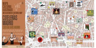 Mapa cultural ilustrado Coctelerías de Madrid