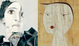 Pablo Picasso / Paul Klee. Dora Maar con uñas verdes (detalle) / Dama con lacre (detalle). 1936  / 1930. Óleo sobre lienzo. 65 x 54 cm / Pluma y acuarela sobre papel sobre cartón. 49 x 35 cm . Museum Berggruen, Neue Nationalgalerie, Stiftung Preußischer K