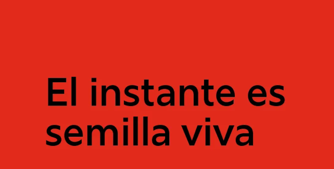 El instante es semilla viva