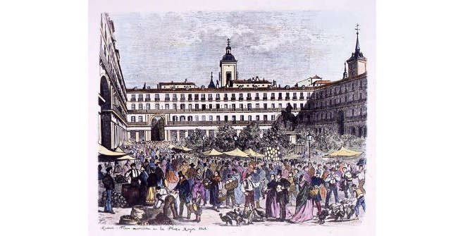Feria Navideña de la Plaza Mayor. 1863