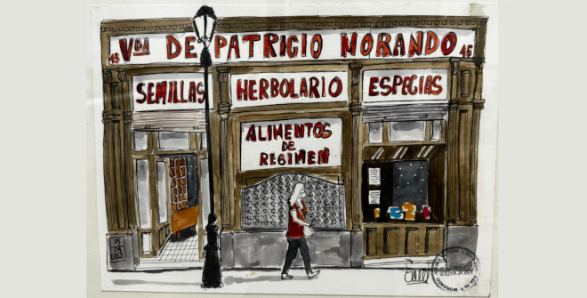 Fachadas de comercios centenarios del distrito de Centro