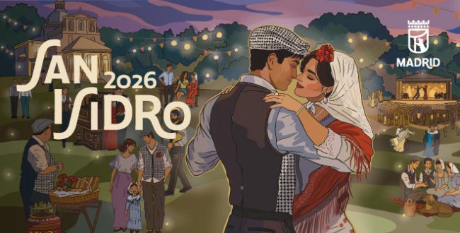Cartel oficial de las fiestas de San Isidro 2026  de Madrid creado por Laura Floris.