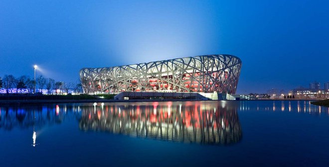 Iwan Baan, Estadio Nacional, Pekín, China, 2008. Arquitectura Herzog &amp; de Meuron. © Iwan Baan