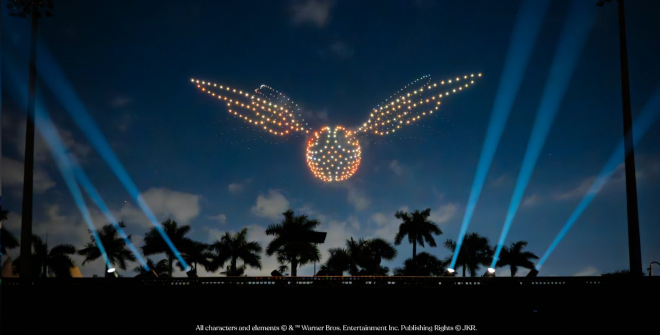 DroneArt Show: Harry Potter™  © & ™ Warner Bros. Entertainment Inc. Derechos de publicación © JKR
