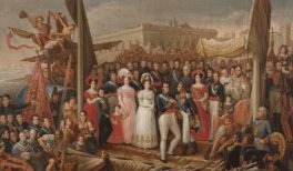 José Aparicio. Desembarco de Fernando VII en el Puerto de Santa María 1823-1828. Óleo sobre lienzo. Sala III, Museo Nacional del Romanticismo