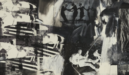 Robert Rauschenberg. Express, 1963. Óleo, serigrafía y collage sobre lienzo. 184,2 x 305,2 cm. © The Estate of Robert Rauschenberg/ARS, Nueva York/ VEGAP, Madrid