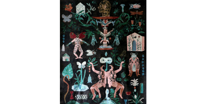 Satu Rautiainen. Hyönteisten maa. Jacquard tekstiili. 2026
