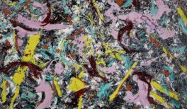 Jackson Pollock. Figura sin forma, 1953. Óleo y pintura esmaltada sobre lienzo, 130 x 195.5 cm © Museum Ludwig, Cologne/ Préstamo permanente de la Fundación Peter e Irene Ludwig 1985