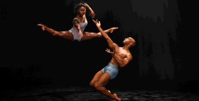 Alvin Ailey American Dance Theater © Andrew Eccles: Ashley Kaylynn Green y Xavier Mack. Alvin Ailey American Dance Theater