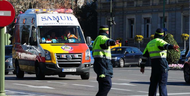Samur. Protección Civil y Agentes de movilidad Madrid