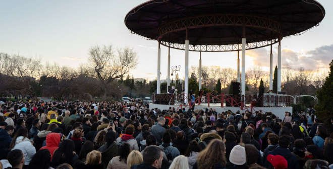 Actuación de DJ Yang. en el Templete del parque de Pradolongo durante la Fiesta del Año del Dragón. 10 febrero 2024