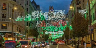 Luces de Navidad 2023 en la Gran Vía de Madrid. Autor: Álvaro López del Cerro. © Madrid Destino