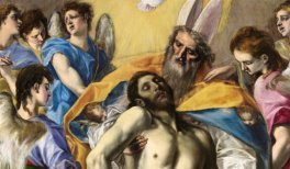 La Trinidad. El Greco. 1577 - 1579. Óleo sobre lienzo, 300 x 179 cm. Museo Nacional del Prado de Madrid