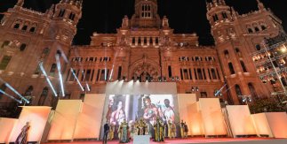 Los Reyes Magos en la Plaza de Cibeles tras la Cabalgata 2025. © Madrid Destino