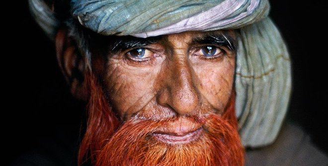 Kashmiri Man with Henna Beard, 1995 - © Steve McCurry 