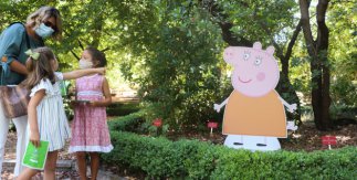 Peppa Pig en los jardines botánicos de España