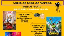 Cine de verano en el Distrito Puente de Vallecas. En Centro Sociocultural Alberto Sánchez y Auditorio al aire libre. Entrevías. 1, 8, 9 , 10 y 30 jul 2022