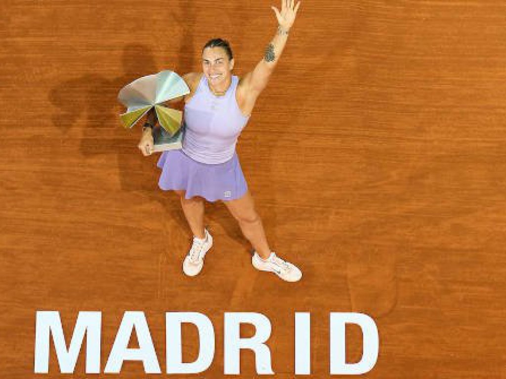 La bielorrusa Aryna Sabalenka, ganadora del Mutua Open Madrid de tenis en 2025
