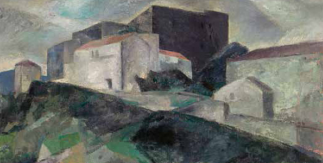 Daniel Vázquez Díaz (Nerva, Huelva, 1882 - Madrid, 1969). Paisaje de Fuenterrabía, 1927. Óleo sobre lienzo. Colección Banco de España