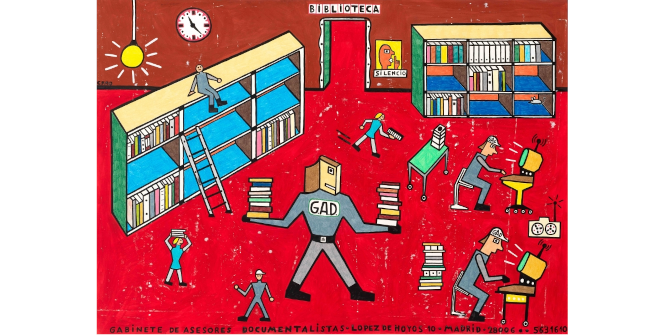 La biblioteca, 1990. César Fernández Arias