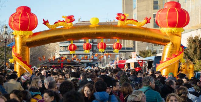 Fiesta del Año Nuevo Chino del Dragón (Usera. Madrid). 10 de febrero de 2024