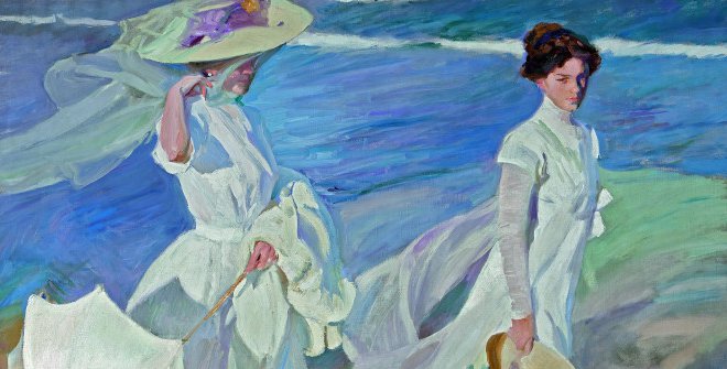 Paseo a orillas del mar, 1909 - Joaquín Sorolla Bastida - Óleo sobre lienzo - Fundación Museo Sorolla, n.º inv. 834