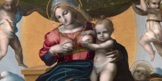 La Virgen y las ánimas del Purgatorio (detalle). Pedro Machuca. Óleo sobre tabla. 1517. Madrid, Museo Nacional del Prado