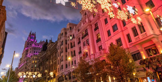 Luces de la Gran Vía. Navidad Madrid 2025. Foto: Álvaro López © Madrid Destino