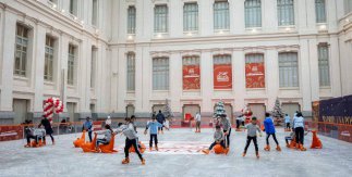 Pista de hielo – Cibeles sobre hielo 2025. © Ayuntamiento de Madrid