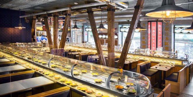 Running Sushi in Osaka