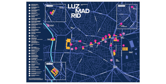 Mapa LuzMadrid. Festival Internacional de Luz de Madrid. Pulsa para descargártelo