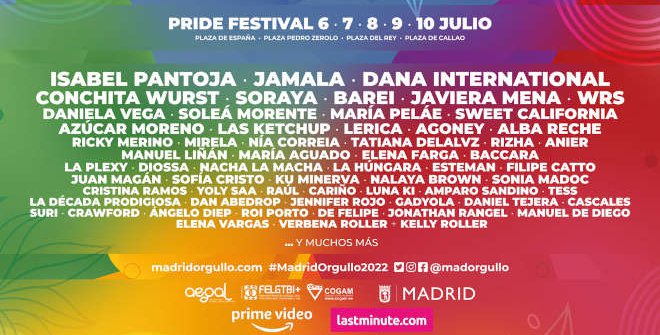 Programa Fiestas del Orgullo Madrid 2022