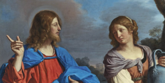 Guercino (Giovanni Francesco Barbieri). Jesús y la samaritana en el pozo, hacia 1640-1641. Óleo sobre lienzo. 116 x 156 cm © Museo Nacional Thyssen-Bornemisza, Madrid