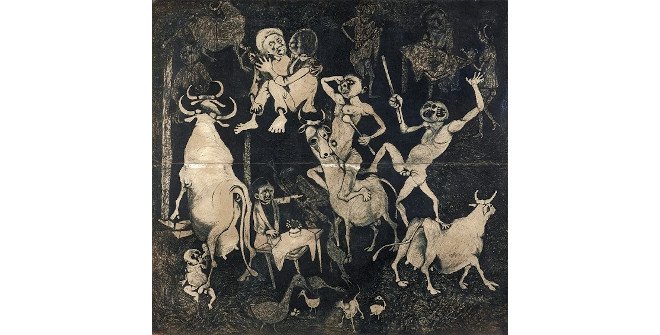 Dumile Feni, Guernica africano, 1967 © Estate Dumile Feni and Dumile Feni Family Trust