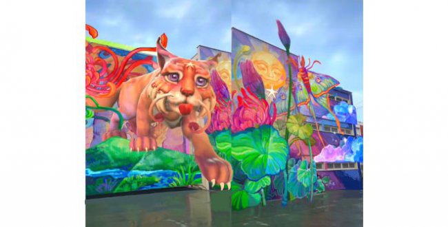 El mural urbano ‘Persigue tu estrella’ de Moratalaz se cuela entre los diez mejores del mundo. CEIP Regimiento Inmemorial del Rey. Artista: Leyre Pérez Velasco / @leyvel.es