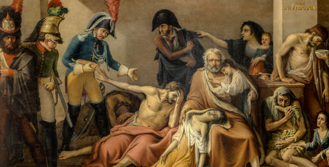 Detalle de El año del hambre de Madrid. José Aparicio e Inglada. 1818. Óleo sobre lienzo. Madrid, Museo Nacional del Prado