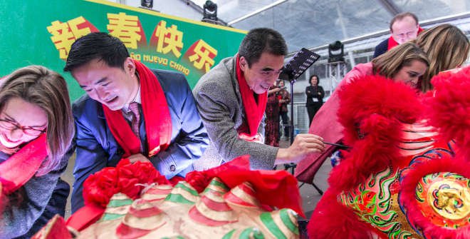 Inauguración de las celebraciones del Año Nuevo Chino en Usera. 2024