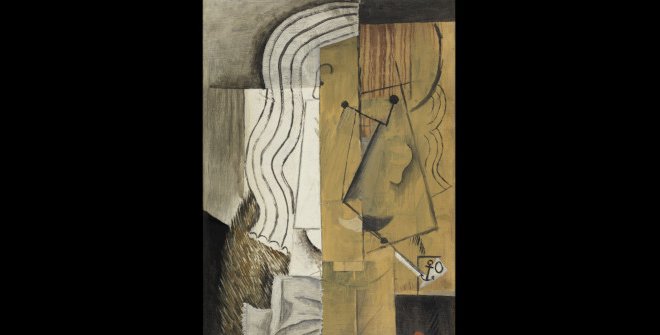 Pablo Picasso. Cabeza de hombre, 1913. Óleo sobre lienzo. 65 x 46 cm. Museo Nacional Thyssen-Bornemisza, Madrid © Sucesión Pablo Picasso, VEGAP, Madrid