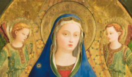 Detalle de La Virgen de la granada. Fra Angelico. Hacia 1426. Temple sobre tabla. Madrid, Museo Nacional del Prado