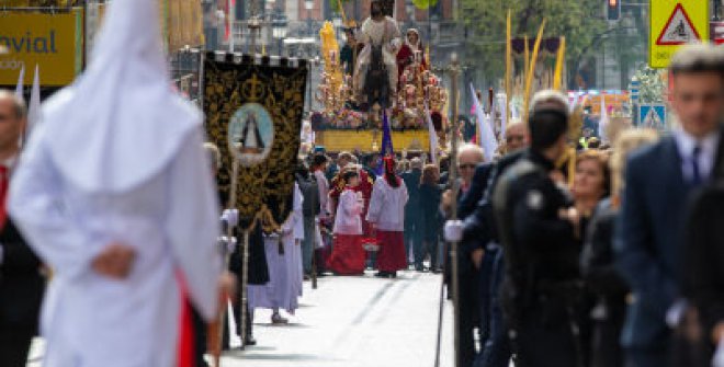 Procesión NUESTRO PADRE JESÚS DEL AMOR (BORRIQUITA). 13 de abril de 2025. Foto: Scope Producciones © Madrid Destino