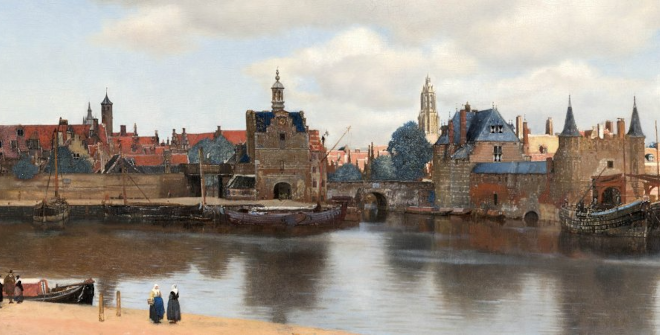 Johannes Vermeer. Vista de Delft, hacia 1660-1661. Mauritshuis, La Haya