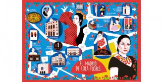 Mapa cultural ilustrado El Madrid de Lola Flores