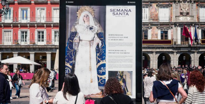 Exposición Semana Santa 2026 en la Plaza Mayor de Madrid. Foto: Esther Vázquez. © Madrid Destino