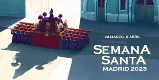 Cartel Semana Santa Madrid 2023. Ilustrador: Kike de la Rubia